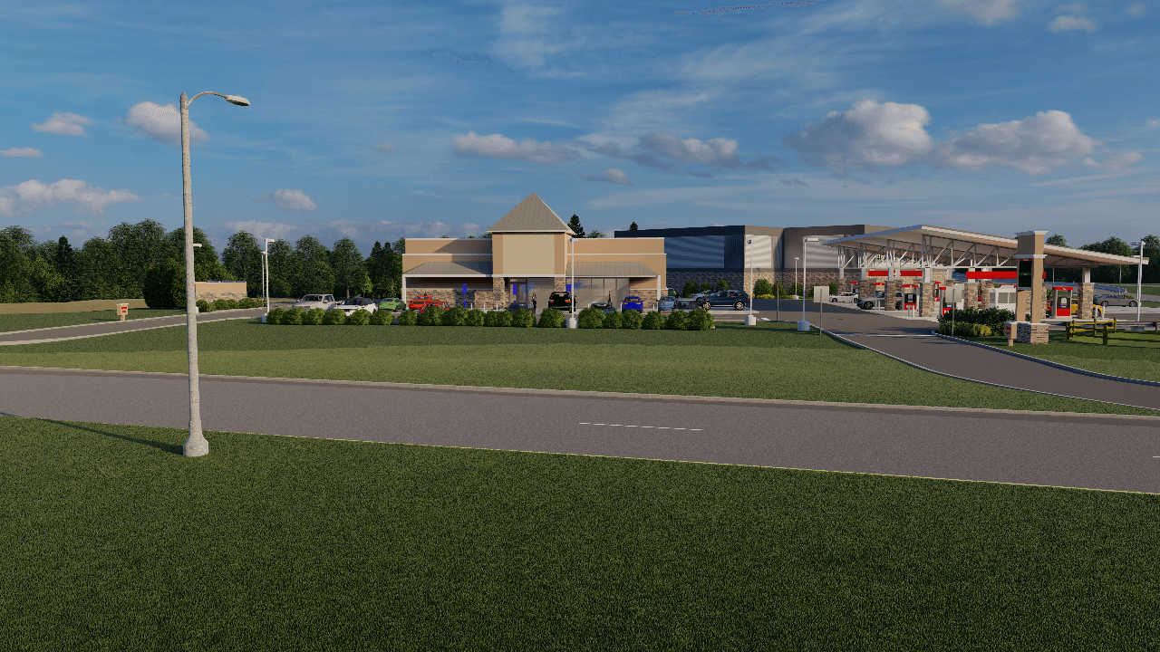 Convenience store and fuel station site